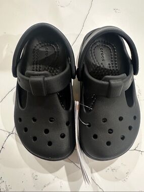 CROCS Toddlers Black Classic Mary Jane Clog Sz c7